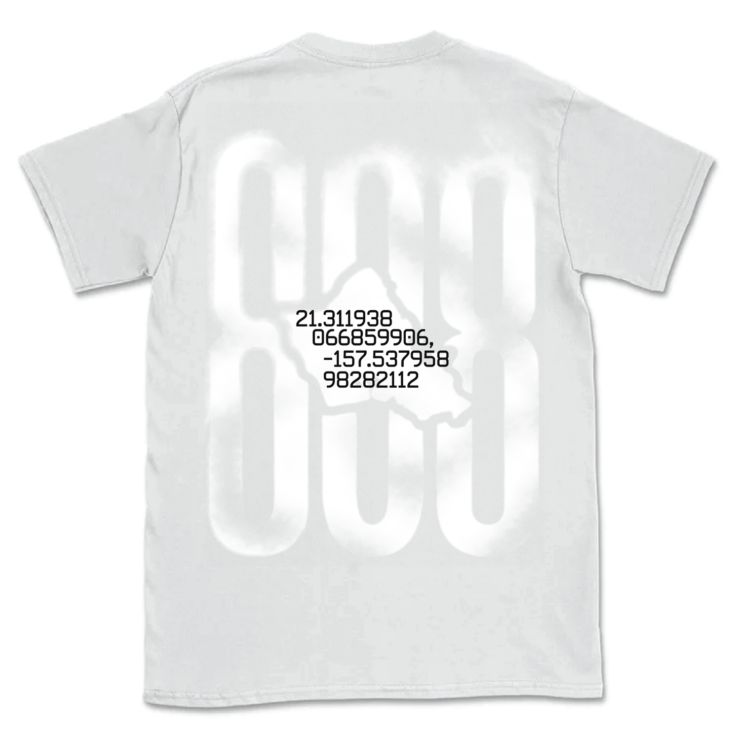 808 Custom Heavyweight White T-shirt